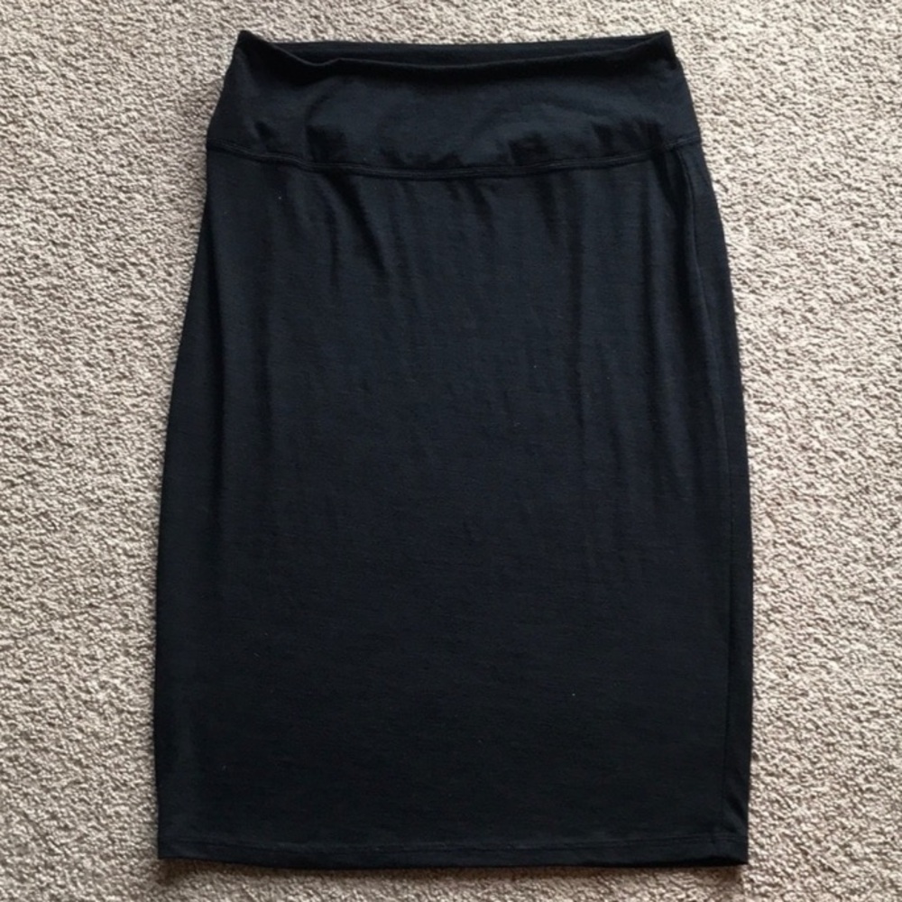 Athleta black stretchy pencil skirt